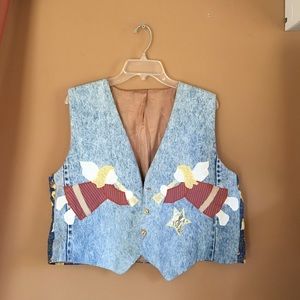 Vintage Angel Denim Vest size XL
